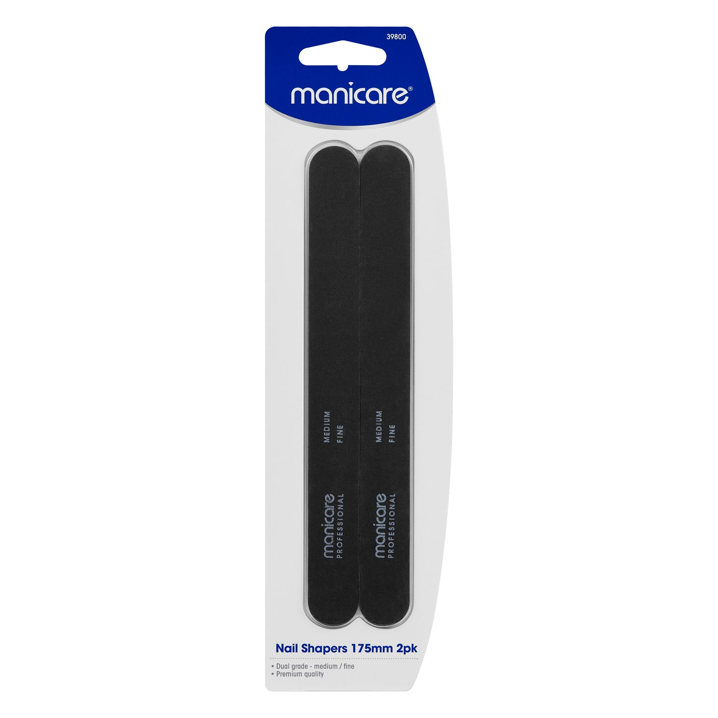 Manicare Nail Shapers, Medium/Fine, 175mm, 2 Pack