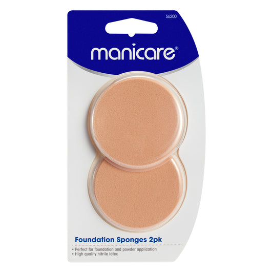 Manicare Foundation Sponge, Compact Latex, 2 Pack