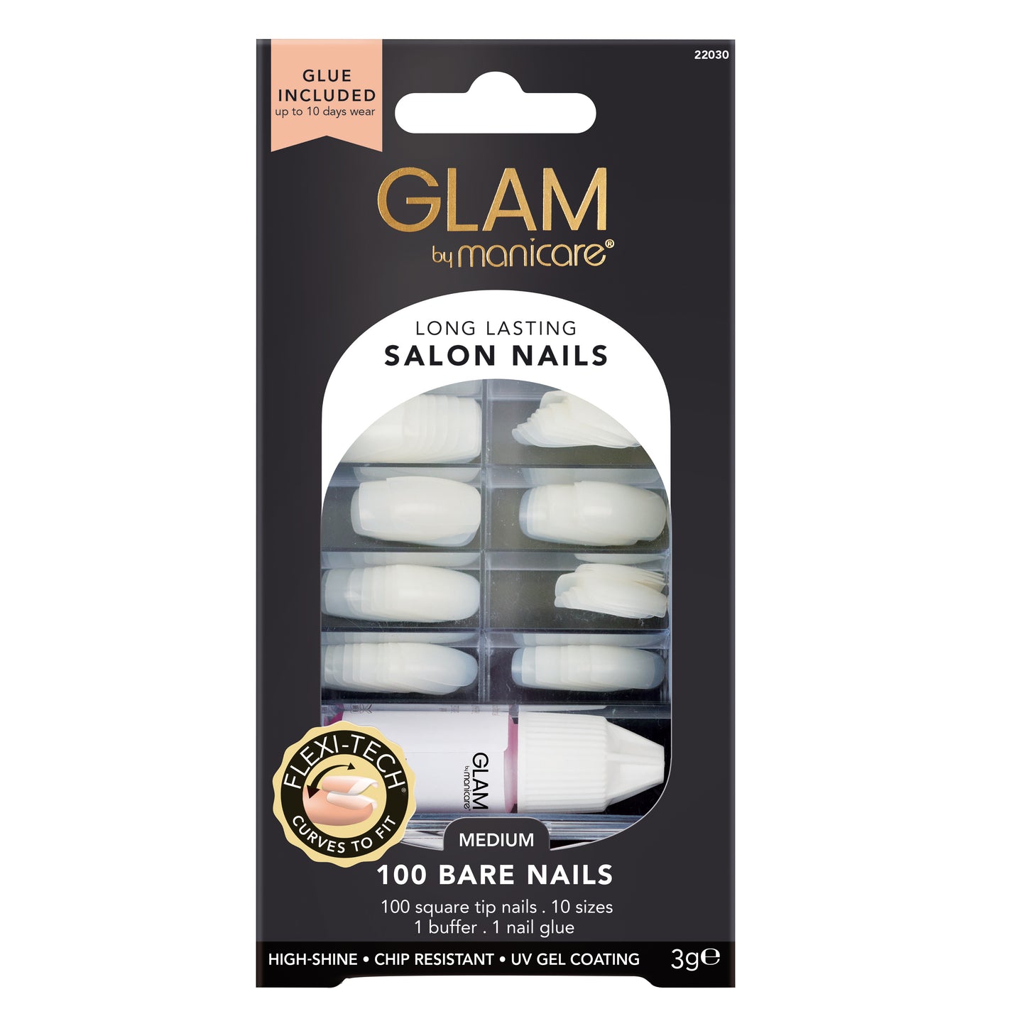 Glam by Manicare Nail Glue Box 100 Nails