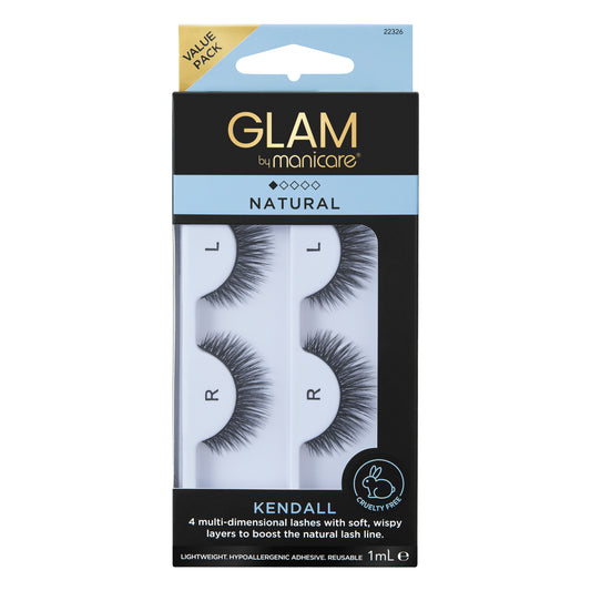 Glam by Manicare Kendall Mink Effect Lashes 2 Pack