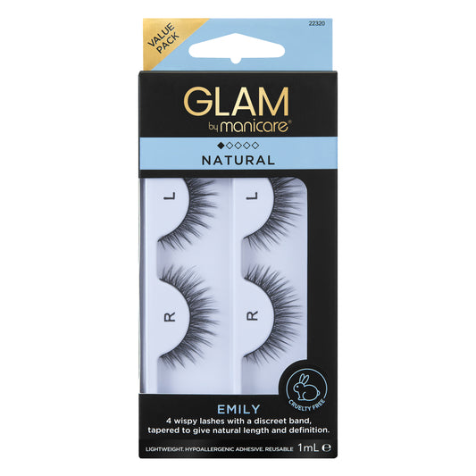 Glam by Manicare Emily Mink Effect Lashes 2 Pack