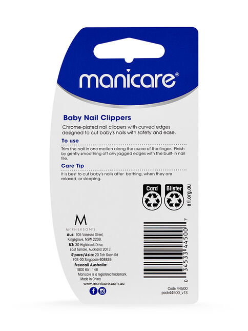 Baby Nail Clippers, With Nail File | Manicare
