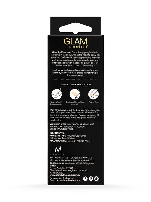Glam Ready Pre-Glued Nails 30pcs – La Petite French