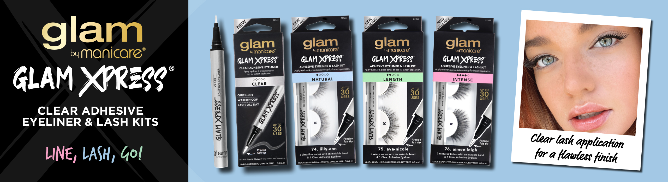 Glam Xpress Adhesive Liner and Lash Kits